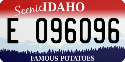 ID license plate E096096