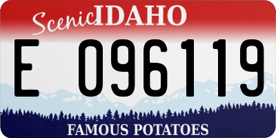 ID license plate E096119