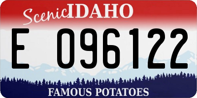 ID license plate E096122
