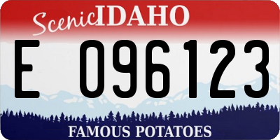 ID license plate E096123
