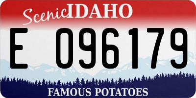 ID license plate E096179