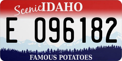 ID license plate E096182