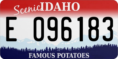 ID license plate E096183