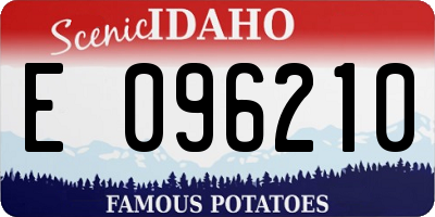 ID license plate E096210
