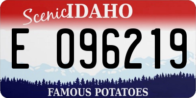 ID license plate E096219