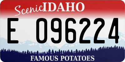 ID license plate E096224