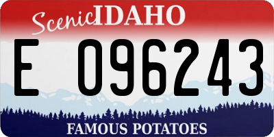 ID license plate E096243