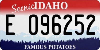 ID license plate E096252