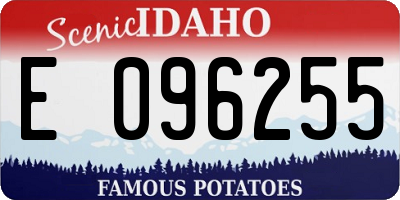 ID license plate E096255