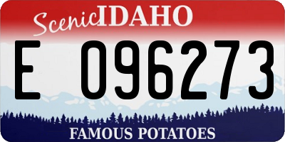ID license plate E096273