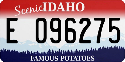 ID license plate E096275