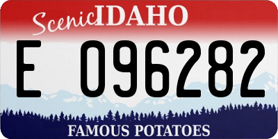 ID license plate E096282