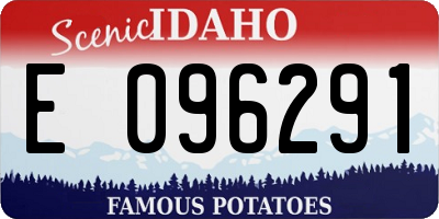ID license plate E096291