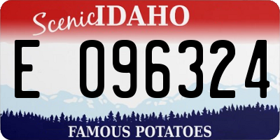 ID license plate E096324