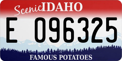 ID license plate E096325