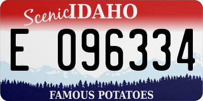 ID license plate E096334