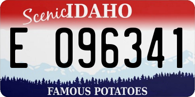 ID license plate E096341