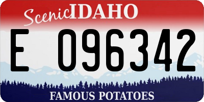 ID license plate E096342