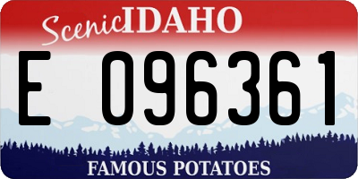 ID license plate E096361