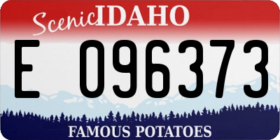 ID license plate E096373