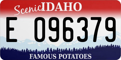 ID license plate E096379