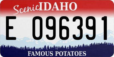 ID license plate E096391