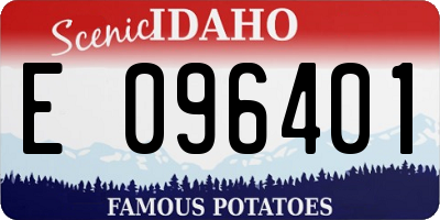 ID license plate E096401