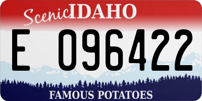 ID license plate E096422