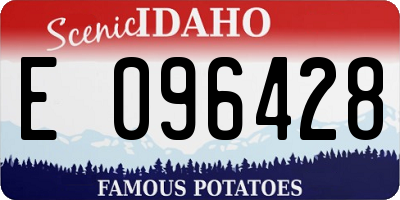 ID license plate E096428
