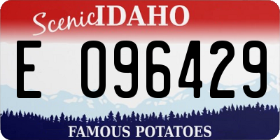 ID license plate E096429