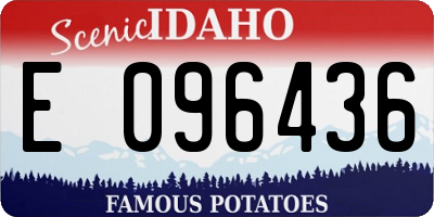 ID license plate E096436