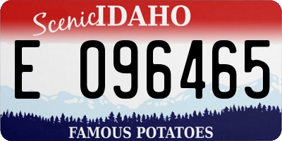 ID license plate E096465