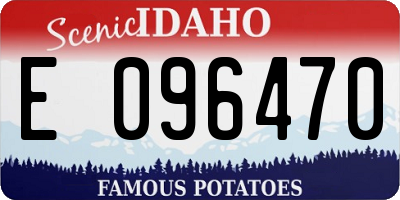 ID license plate E096470