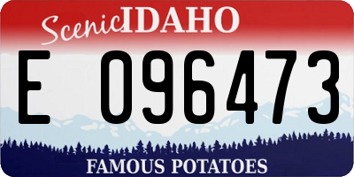 ID license plate E096473