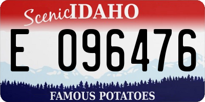 ID license plate E096476