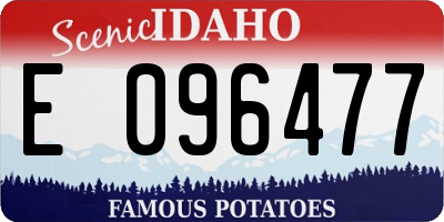 ID license plate E096477