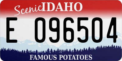 ID license plate E096504