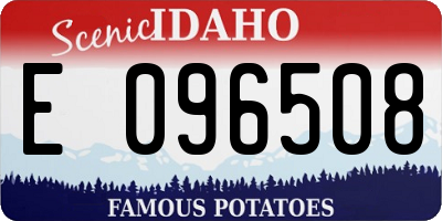 ID license plate E096508
