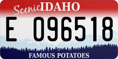 ID license plate E096518