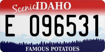 ID license plate E096531