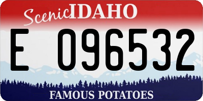ID license plate E096532