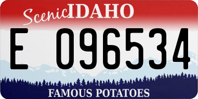 ID license plate E096534