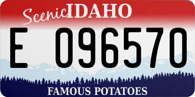 ID license plate E096570