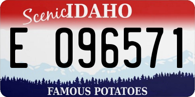 ID license plate E096571