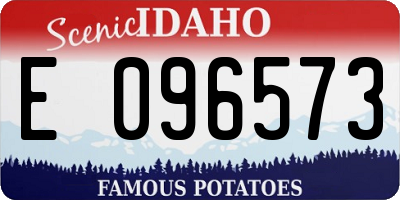ID license plate E096573