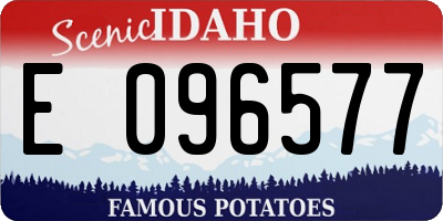 ID license plate E096577