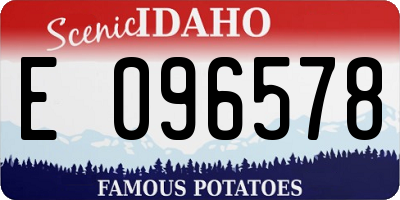ID license plate E096578