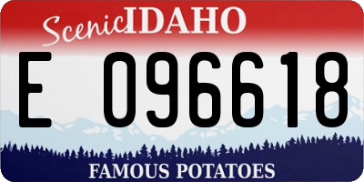 ID license plate E096618