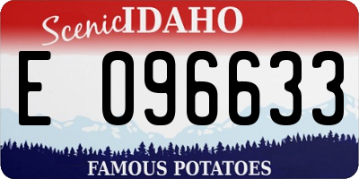 ID license plate E096633