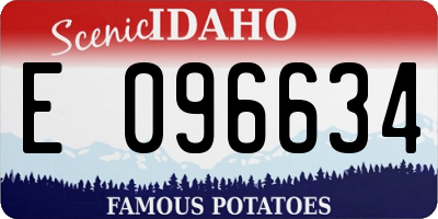 ID license plate E096634